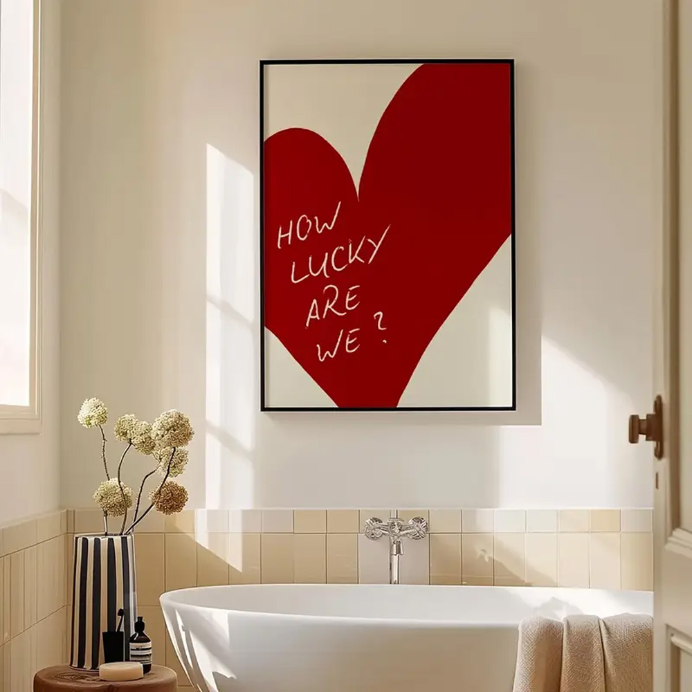 Home Decor How To - 1 Piece Frameless Red Love Heart