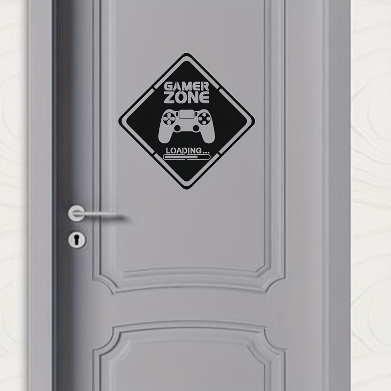 Home Decor Video - 1pc Gamer Zone Door Decal Wall
