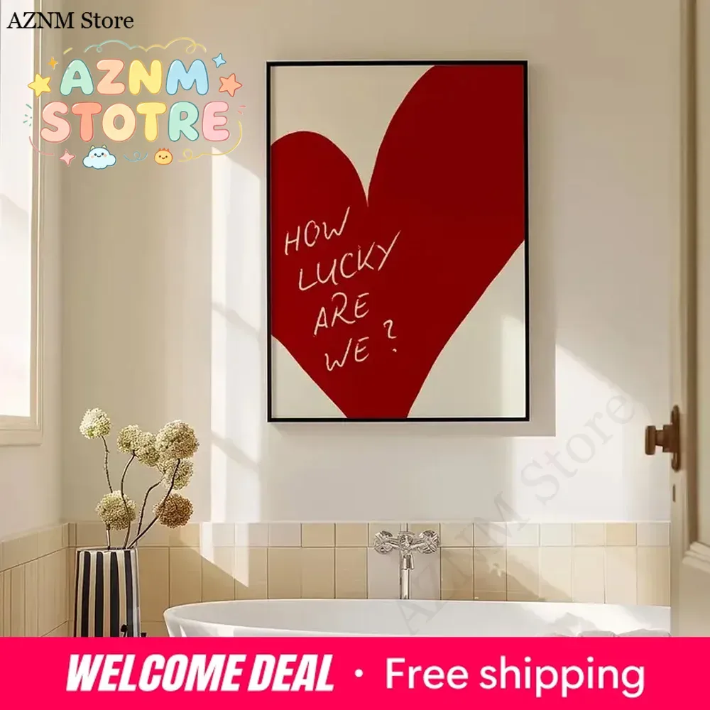 1 Piece Frameless Red Love Hea - Home Decor How To 评论和价格