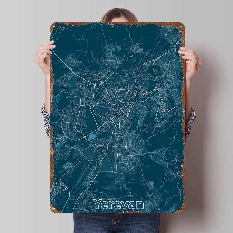 Yerevan City Map Poster Map Me - Home Decor Yerevan 评论和价格