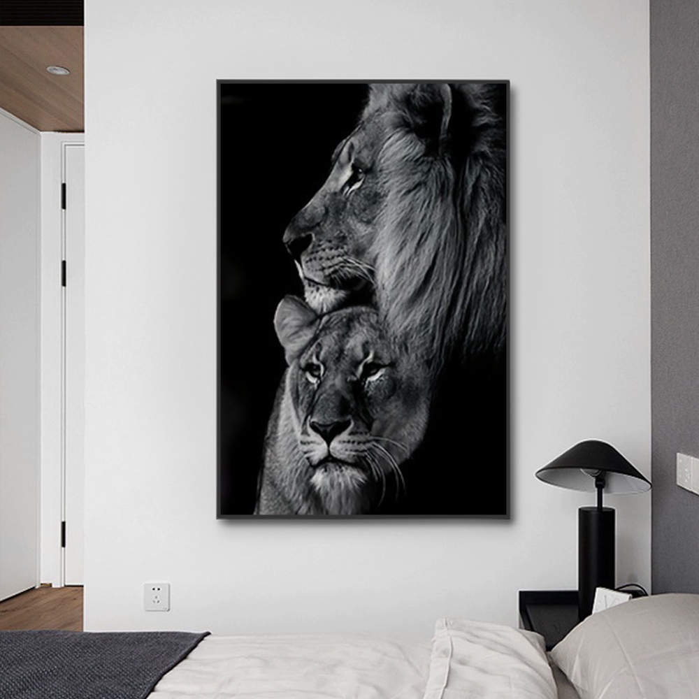 3pcs Modern Lion Family Canvas - Home Decor Ikea 评论和价格