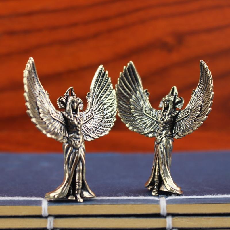 Mini Brass Winged Goddess Figu - Home Decor Egypt 评论和价格