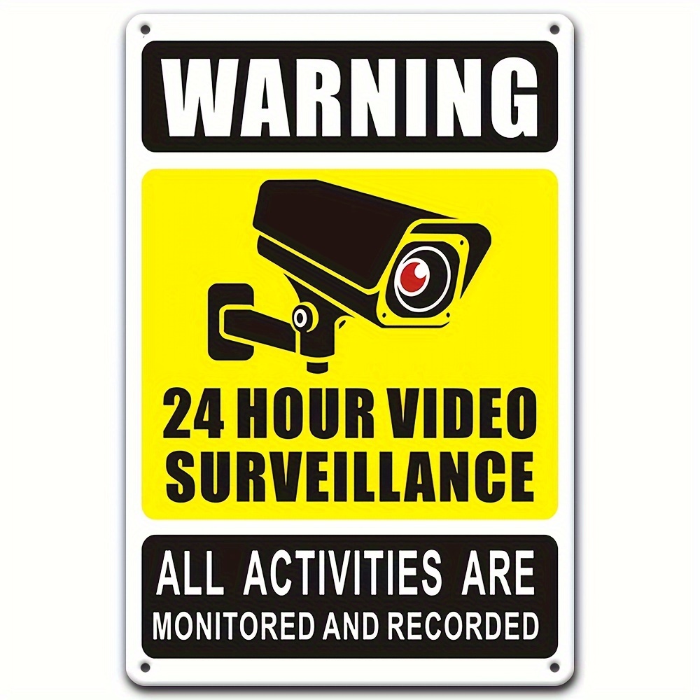 24/7 Video Surveillance Warnin - Home Decor Video 评论和价格