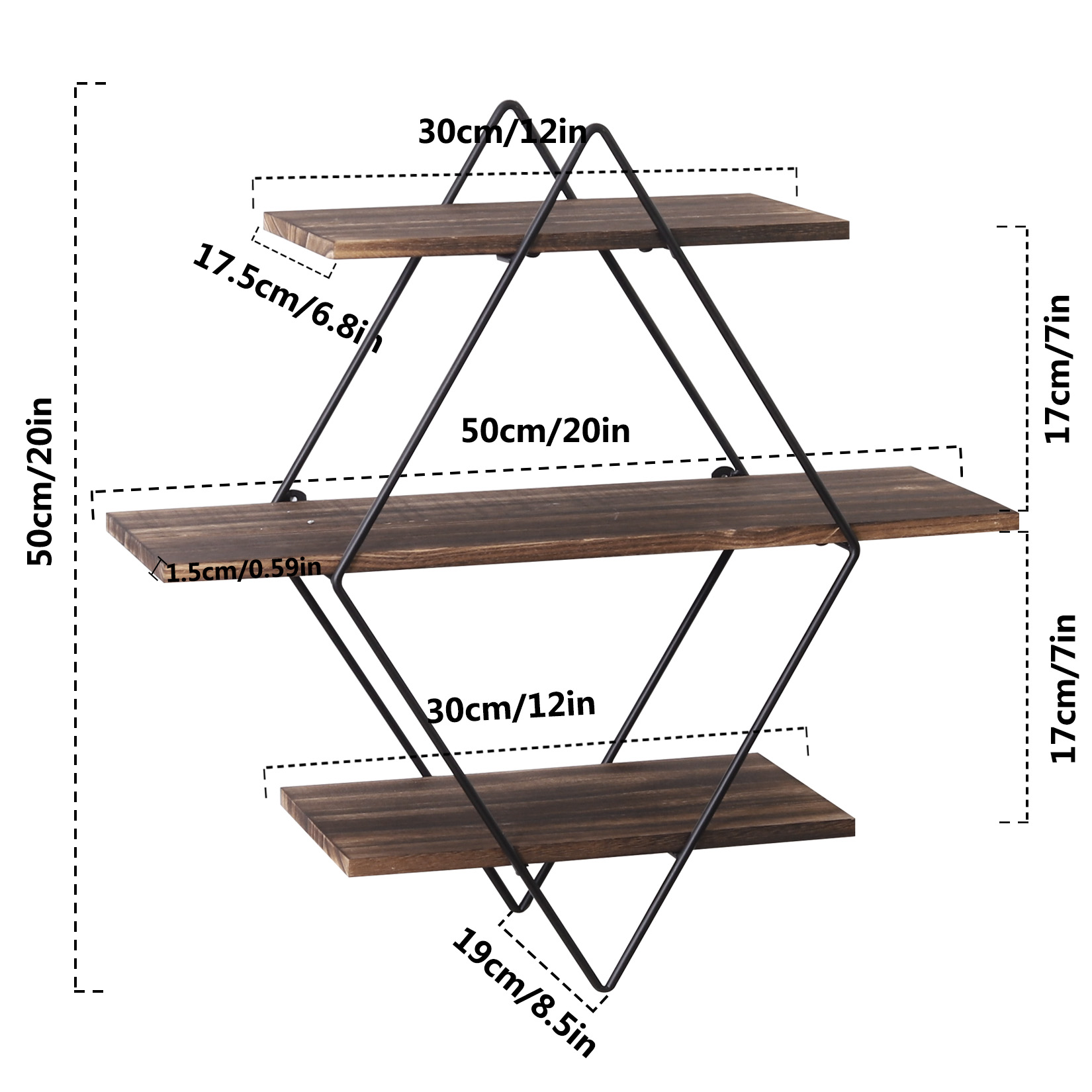 Wall Mounted Rustic Floating S - Home Decor Ikea 评论和价格