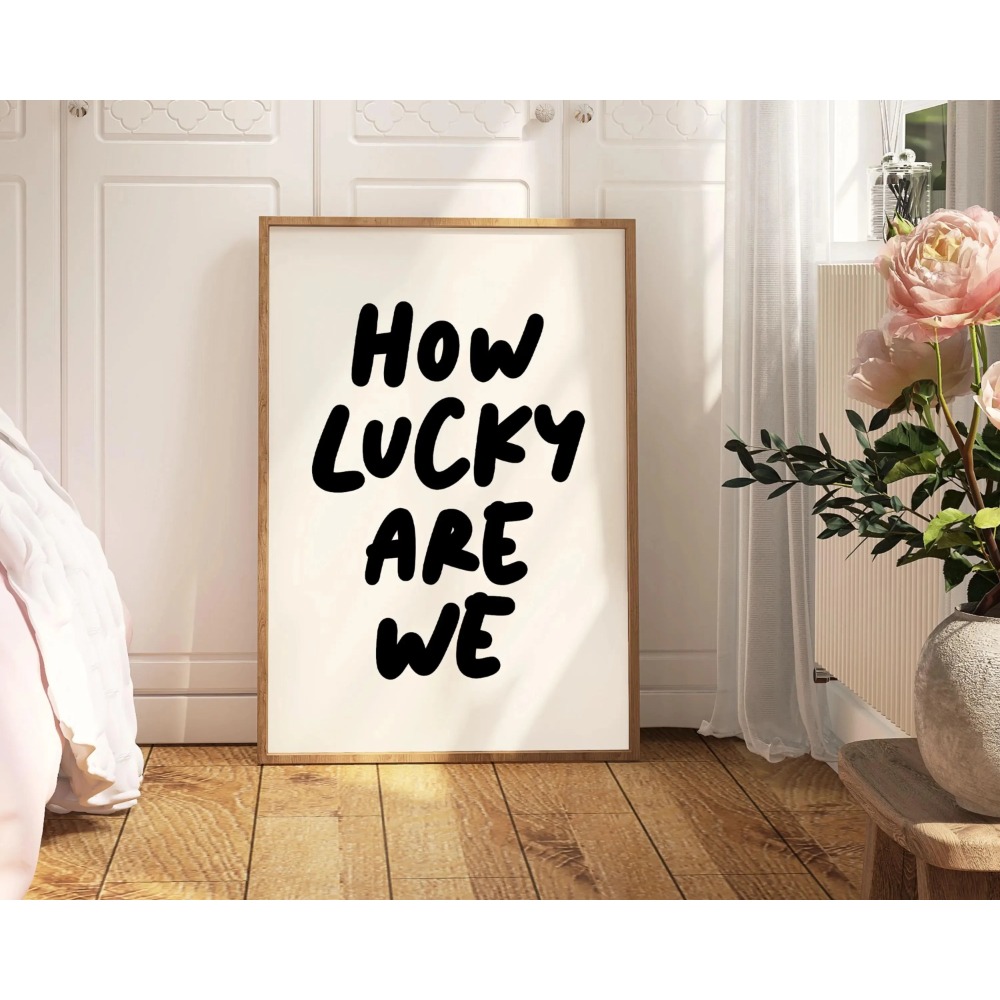How Lucky Are We Pink Red Stri - Home Decor How To 评论和价格