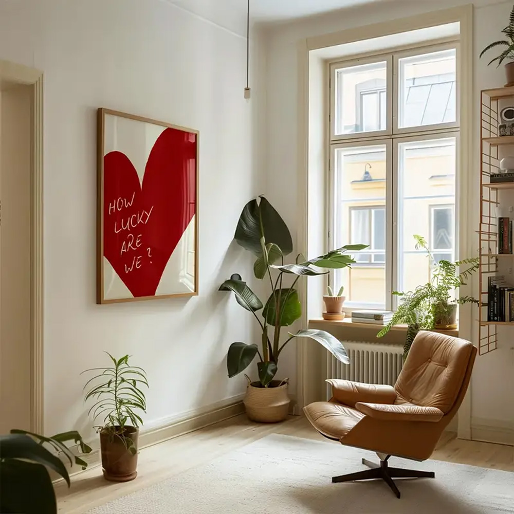 1 Piece Frameless Red Love Hea - Home Decor How To 评论和价格