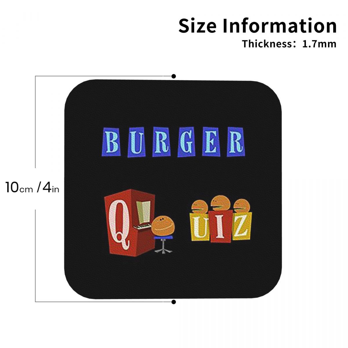 Burger Quiz New Logo Coasters  - Home Decor Quiz 评论和价格