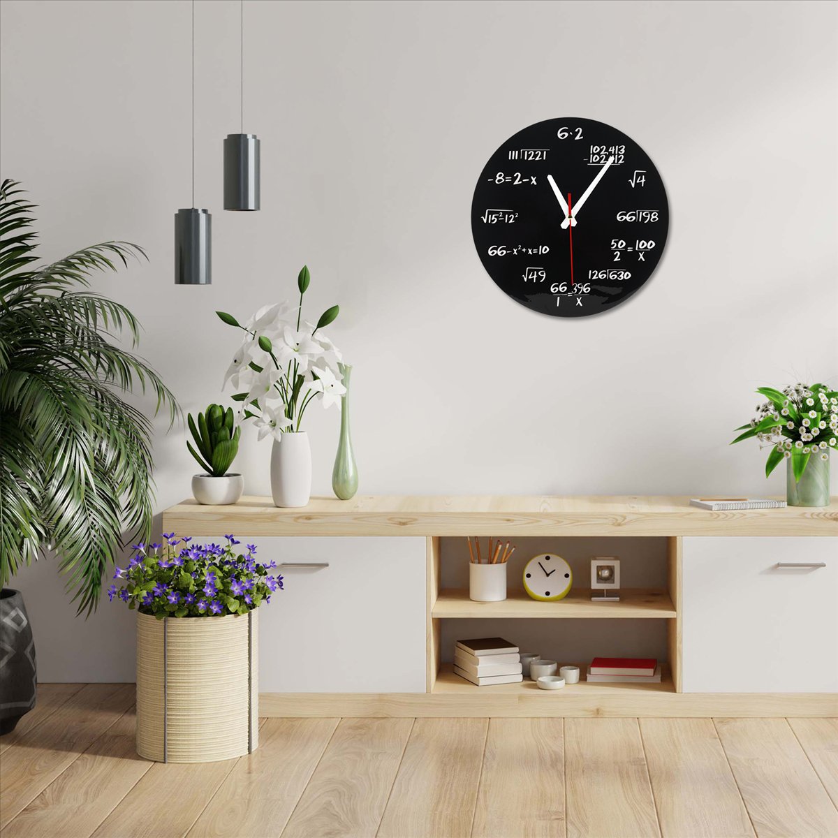 Math Wall Clock Math Formulas  - Home Decor Quiz 评论和价格