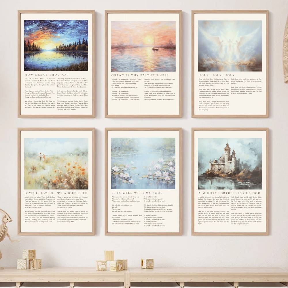 Christian Hymn Poster Amazing  - Home Decor How To 评论和价格
